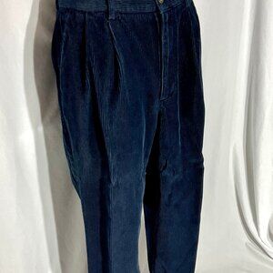 Dark Blue Corduroy Pants 38x30 Haggar City Casuals